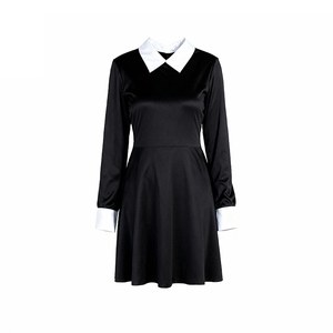 Tenue de Wednesday <span class=keywords><strong>Addams</strong></span> sélectionnée, robe de costume d'Halloween parfaite à manches longues, style classique, couleur personnalisée, polyester - Product Image 4