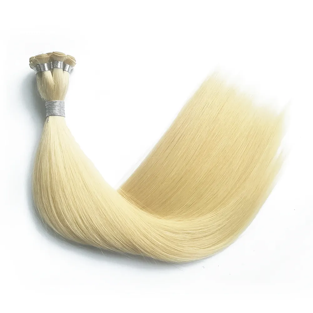 YADING売れ筋手織り横糸 #61316インチヘアブロンド100% レミーバージンヨーロッパ人毛ウィーブエクステンション