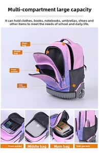 <span class=keywords><strong>Mochila</strong></span> Escolar con Ruedas de Gran Capacidad, <span class=keywords><strong>Mochila</strong></span> con Ruedas para Estudiantes, <span class=keywords><strong>Mochila</strong></span> con Asa Telescópica, <span class=keywords><strong>Mochila</strong></span> con Ruedas para Niños - Product Image 5