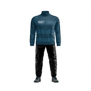 Durable Everyday Athletic Wear Polyester Cotton Blend Fabric Oversized Casual Street Tracksuit With Custom Embroidery Logo Prin - Product Image 5