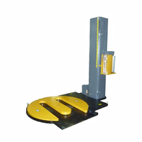 Machine d'emballage manuelle semi-automatique en ligne à plateforme haute, à bras compact, stable, sûre et fiable, pour film étirable pré-étiré pour boîtes, cartons et aliments