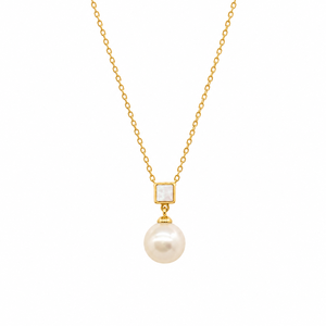Parure de bijoux UM Jewelry en argent 925 avec perles naturelles, boucles d'oreilles et collier, pour homme et femme, idéal pour un cadeau quotidien. - Product Image 3