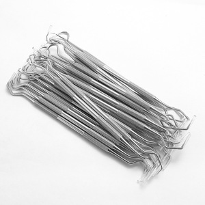 Herramientas dentales de acero inoxidable, sonda angulada, removedor de sarro, palillo para el cuidado bucal y gancho dental. - Product Image 2