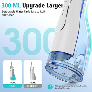 Hydropulseur <span class=keywords><strong>dentaire</strong></span> électrique portable, rechargeable, étanche, 4 modes, 5 buses, pour un nettoyage en profondeur des <span class=keywords><strong>dents</strong></span> - Product Image 4