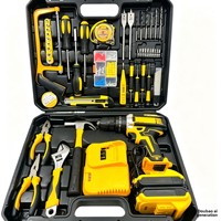 Perceuse à main professionnelle FixCraft 12V/21V DC à vitesse variable et réversible, rechargeable au lithium-ion