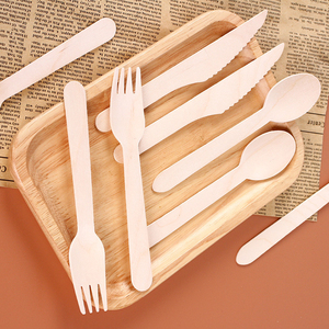 Échantillon Gratuit Ensemble de Couverts en Bois Jetables Biodégradables Écologiques Vintage pour Restaurant - Product Image 4