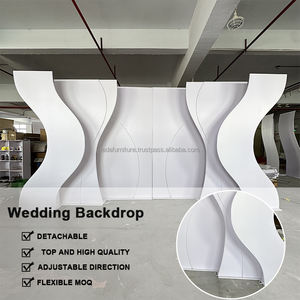Fondo de Boda Blanco Moderno y Profesional de LEDA, Decoración Acrílica Desmontable Gigante - Product Image 2