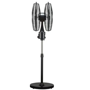 Ventilateur électrique 3-en-1 de 18 pouces à <span class=keywords><strong>2</strong></span> têtes, rotation à 360 degrés, pour usage extérieur et domestique, alimenté par batterie, avec commande numérique, en plastique - Product Image 5