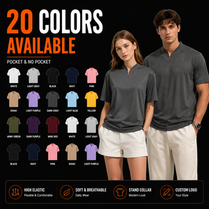 Camiseta de Manga Corta con Cuello en V para Hombre, Color Gris, Corte Ajustado, Informal, de Algodón Jersey, Transpirable, Diseño de Punto de Color Sólido - Product Image 2