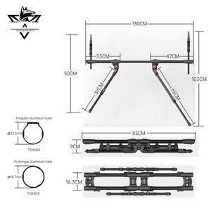 Varilla plegable de 4 varillas de gama alta, soporte de poste de trípode estable ajustable, vaina de caña de pescar de carpa con construcción resistente - Product Image 4