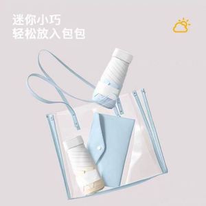Paraguas Clásico Personalizado de Cinco Pliegues Resistente a los Rayos UV con Logotipo Personalizado, 210T Pongee, 8 Varillas - Diseño Mini Cápsula al por Mayor para Empresas - Product Image 5