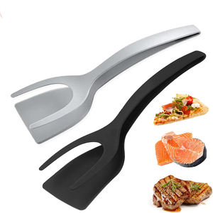 Espátula de agarre y tapa 2 en 1 de alta calidad, pinzas para huevos, tortitas, tostadas, tortilla, espátula de huevo de nailon volcada, espátula para panqueques - Product Image 2