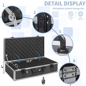 Free sample Aluminum Rolling Trolley Case Big Flight case Organiser <b>Wooden</b> Storage <b>Box</b> with Wheels for <b>Tools</b> Hard Shell - Product Image 3