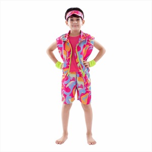 Disfraz de cosplay inspirado en <span class=keywords><strong>Barbie</strong></span> para niños, mono con sombrero, coderas y rodilleras para niñas, actuación, carnaval, Halloween - Product Image 4