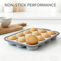 Moule à muffins en silicone de qualité alimentaire de grande taille, moule à pâtisserie en silicone