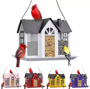 Thân Thiện Với Môi Hot Bán Bird Trung Chuyển Nhà Sáng Tạo Kim Loại Vườn Chim Rummingbird Sóc Trung Chuyển Ngoài Trời Treo Trang Trí Bán Buôn - Product Image 3