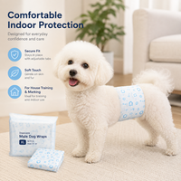 Bandes abdominales imprimées sur mesure pour chiens mâles, couches absorbantes jetables pour animaux de compagnie, protection contre les fuites, vente en gros, directement de l'usine