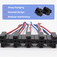 Base de Relé V4SC para Relé Automotriz SPDT de 40A, Ajuste Universal con Cables 4P/5P para Base de Relé Automotriz de 40A