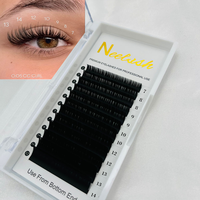 Extensions de cils volume effet velours mat noir intense, faites à la main, sans cruauté animale, fournitures pour extensions de cils, logo personnalisé, individuelles