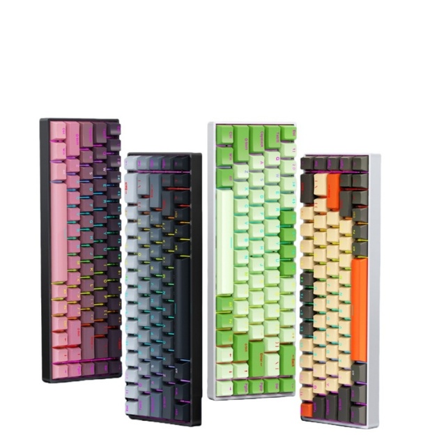 K68 Wireless Wired Tri-Mode RGB Backlit Mechanical Keyboard Ergonomic Design Gaming Keyboard Full Size USB Type-C for PC Laptop