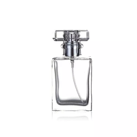 Flacon de parfum en verre vaporisateur de luxe, vide, couleur noire, rectangle, diffuseur d'huiles, récipient cosmétique, rechargeable, emballage de parfum
