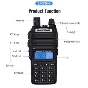 For BFUV-82 Outdoor Camping Interphone High-Illumination 5W Torch 128 Handy UV Two-Way <b>Walkie</b> <b>Talkie</b> Black Handheld for - Product Image 4