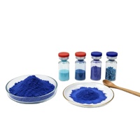 Poudre lyophilisée de cuivre peptidique GHK-Cu, poudre bleue pour les soins de la peau, fournie par le fabricant
