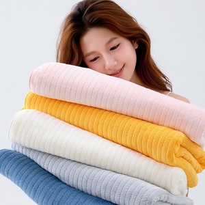 <b>Large</b> Absorbent <b>Bath</b> <b>Towel</b> For Kids Whole Body Wrap Swim Beach Use Solid Color Skin Friendly 400g 500g Rectangle <b>Towel</b> - Product Image 2