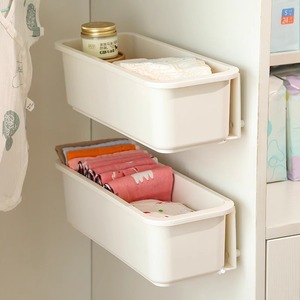 Organisateur de tiroir en plastique blanc, sans perçage, pour sous-vêtements et chaussettes, style étagère de tiroir pour chambre à coucher - Product Image 2