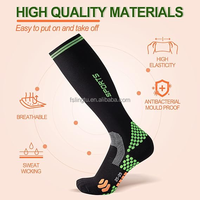 LINGTU Chaussettes de compression d'usine Logo personnalisé Chaussettes de compression de cyclisme à hauteur du genou pour gonfler