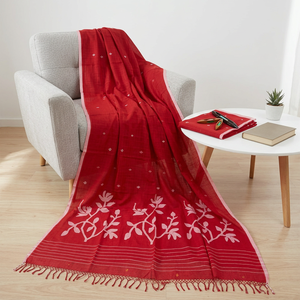 Heritage jardani Saree ผ้าฝ้ายทอจากนักออกแบบชาวอินเดียแบบดั้งเดิม - Product Image 4