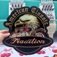 Patchs brodés de crâne pour vêtements fer sur vêtements moto motard Appliques Badge rayures autocollants bricolage grand Patch de motard