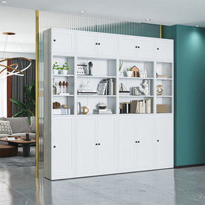 Kệ sách treo tường kệ sách 4 kệ lưu trữ mở 5 lớp với tủ nhỏ một tủ sách cho thư viện - Product Image 4