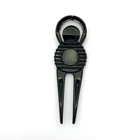 SY Bestseller Outil de réparation de divots de golf personnalisé noir plaqué, en plastique avec alliage de zinc, pour accessoires d'entraînement de golf
