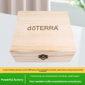 Doterra tinh dầu hình chữ nhật lớn bằng gỗ Flip-Top hộp lưu trữ 12 ngăn cao cấp bao bì công suất cao gia đình sử dụng - Product Image 6