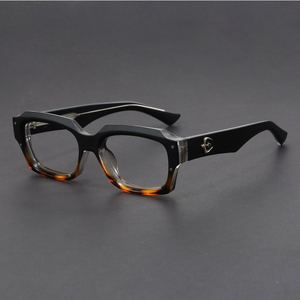Monturas de anteojos médicos para hombre de nueva moda, luz Anti-azul, pequeño polígono grueso, rectángulo, inserto de aleación, Monturas Para Lentes - Product Image 3