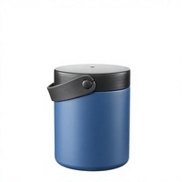 Blaue Edelstahl-Vakuum-Isolierte Lunchbox Tragbarer Thermobehälter für Büro und Schule