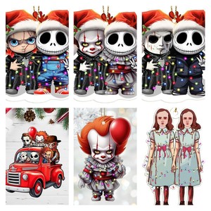 Décoration d'horreur créative Horreur Jack Joker Cadeau de Noël Acrylique Décoration de vacances Pendentif - Product Image 5