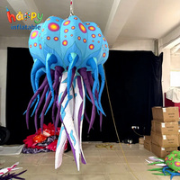 Modèle de méduse géante gonflable colorée à pois, décoration suspendue au plafond pour événements, scènes, fêtes et clubs, décoration sur le thème de la vie marine