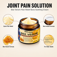 Crème analgésique au venin d'abeille pour les douleurs articulaires et musculaires, l'arthrite et les douleurs au genou - Usage externe pour les personnes âgées et les adultes