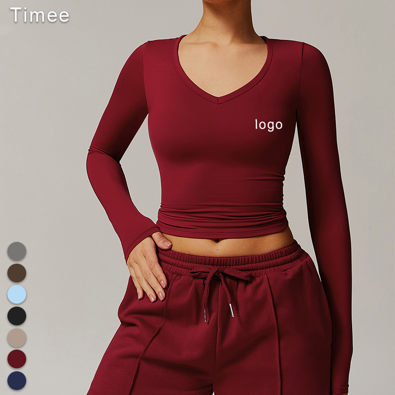 Autumn Quick Dry Tight Yoga Long Sleeve Women Running Fitness Slimming Long Sleeve Sports T-shirt Top