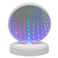 Lampe de nuit LED RGB 3D à effet miroir infini, tunnel lumineux décoratif coloré pour chambre à coucher, chevet, bureau, décoration intérieure, cadeau CE RoHS