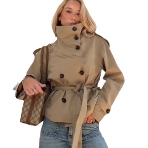 Cappotto <span class=keywords><strong>Trench</strong></span> Corto da <span class=keywords><strong>Donna</strong></span> Autunno 2026, Nuovo Stile Elegante con Doppio Petto e Cinturino - Product Image 5