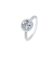 Bague de mariage en diamant de laboratoire pour femme en or blanc 14k/16k Bague de fiançailles personnalisable