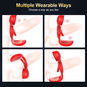 Miglior Silicone ritardo eiaculazione vibranti anello del cazzo rosa clitorideo stimolatore pene anello vibratore coppie adulti giocattoli del sesso per gli uomini - Product Image 6