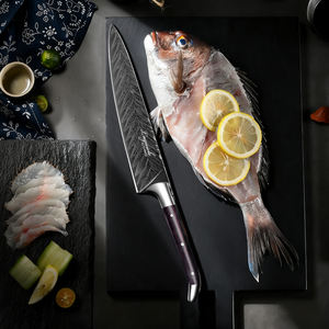 Ensemble de <span class=keywords><strong>couteaux</strong></span> de <span class=keywords><strong>cuisine</strong></span> en titane noir de style <span class=keywords><strong>Laguiole</strong></span> de qualité supérieure en gros, 5CR15MOV, couteau de chef japonais, couteau utilitaire, bois d'ébène - Product Image 4