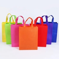 Vente en gros, Logo personnalisé pas cher, épicerie multicolore recyclée, écologique, à chaud, Non tissé, sacs de Shopping