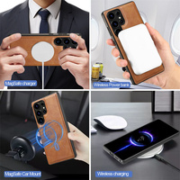 Étui de téléphone professionnel détachable 2-en-1 avec porte-cartes, en cuir PU magnétique, pour Samsung S26 S25 S24 S23 S22 Ultra S25 Edge