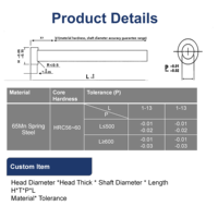 Pasador Expulsor Endurecido 65Mn HRC60 Antirrotura, Rectificado con Precisión de 1~2.5mm para Accesorios de Molde de Conector Electrónico, Precio de Fábrica