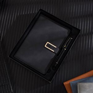 Promotional <b>Personalised</b> Leather <b>Notebook</b> <b>A4</b> A5 Custom Hardcover Logo Printing Magnetic Buckle <b>Notebook</b> for Business - Product Image 1